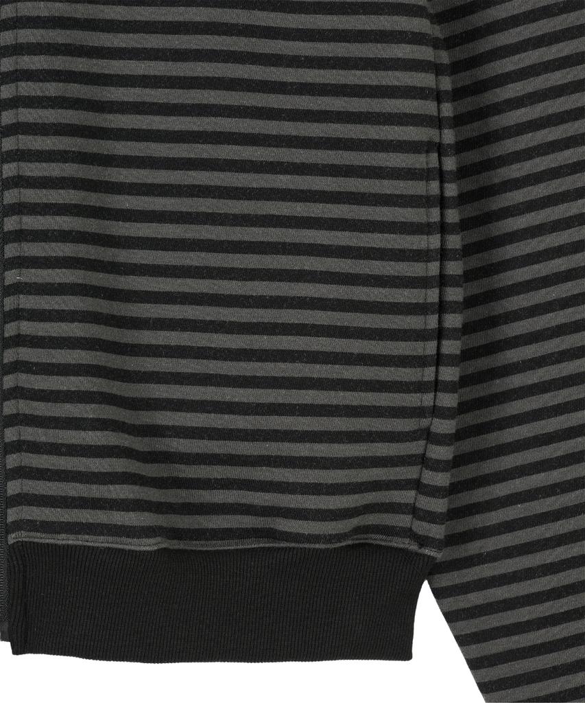 Dandel Dd Type Stripe Hoodie Zip-Up (Black)