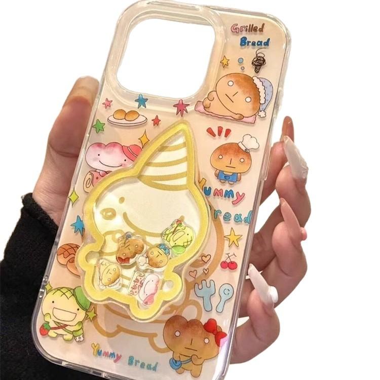 

Single Layer Line Toast for IPhone16promax Mobile Phone Case for Apple 15 New 14pro Cute 13 For Apple 6