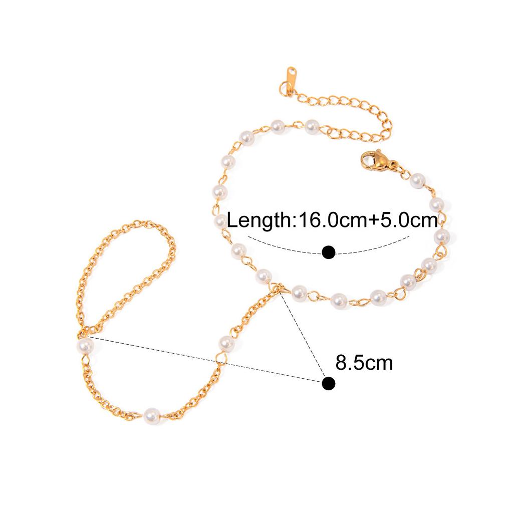 Yori Waterproof 18K Gold Plated Geometric Stainless Steel Finger Bracelet for Women High Quality Korean Dainty Jewelry Gift