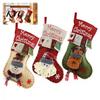 Three Dimensional Christmas Tree Pendants 18 Inch Large Stockings, 3D Santa/Snowman/Reindeer Xmas Hanging Socks, Non-woven Holiday Ornaments