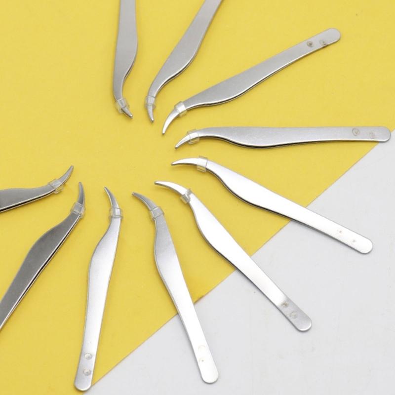5pcs Stainless Steel Tweezers Suitable for Eyebrow Splinters Removal Grooming Comfortable Grip Professional Beauty Tool