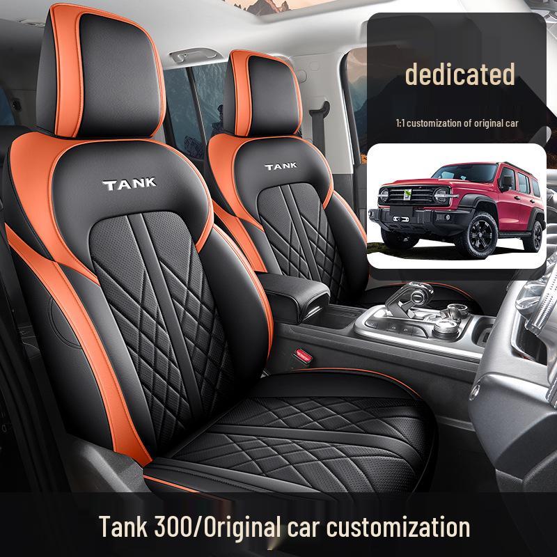 New Model Full Leather Car Seat Cushion for Tank 300 - Universal Fit for Five-Seater, All Seasons
