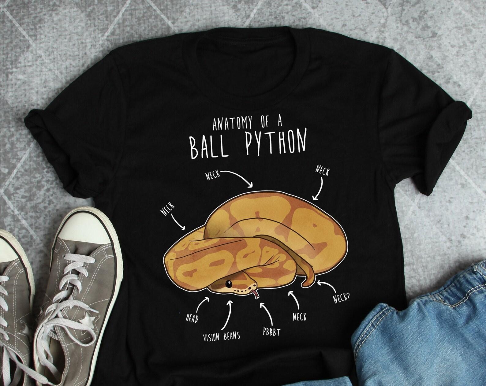 Funny Caramel Ball Python Shirt, , , Reptile Tshirt, Snake Lover Gift, Reptile T-shirt, Cute Snake Tee, Python Anatomy Snake Mom Dad 120
