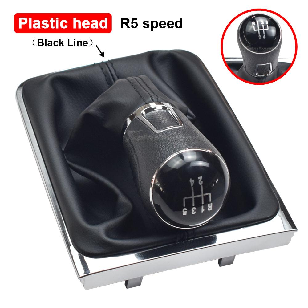 New Durable Car-Styling 5 / 6 Speed Gear Stick Lever Shift Knob With PU Leather Boot For VW Passat B7 2011 2012 2013 2014 2015