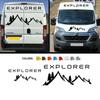 Autoaufkleber Berge Wohnmobil Grafiken Vinyl-Abziehbilder für Fiat Ducato Peugeot Boxer Citroen Jumper Camper Van Tuning Zubehör