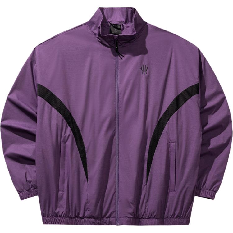 

ANTA Unisex Kyrie Irving Series Water-Repellent Stand Collar Woven Sports Jacket Purple 172621603N-3 S