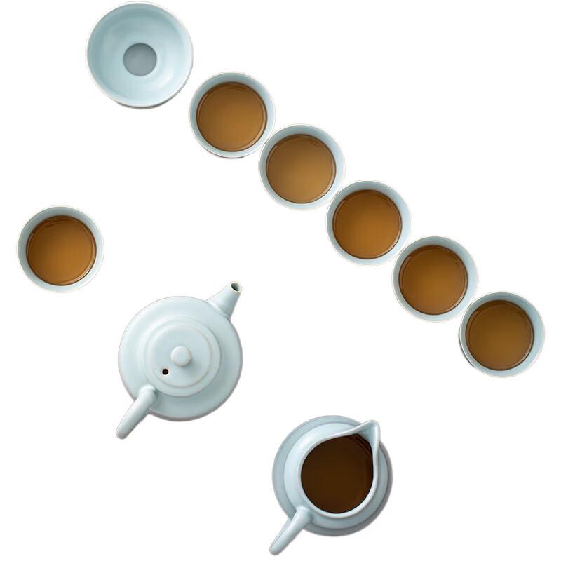 Susu Ceramics Ru Kiln Kung Fu Tea Set (10-Piece Gift Box)