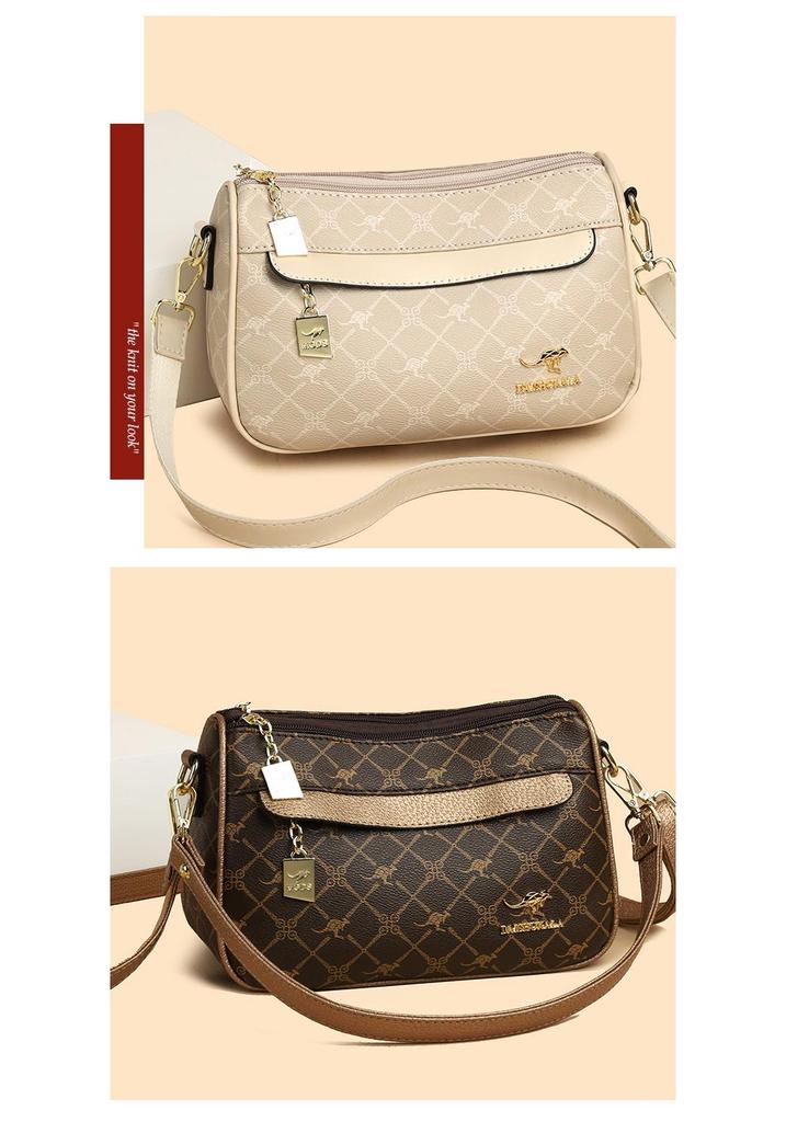 2026 New Fashion Large-Capacity Printed Crossbody Shoulder Bag for Middle-Aged Women