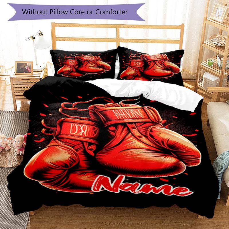 Set Biancheria da Letto Boxe con Nome Personalizzato 3 Pezzi Copripiumino Chiusura Include 1 Copripiumino e 2 Federe, Morbido e Confortevole per Tutte le Stagioni.