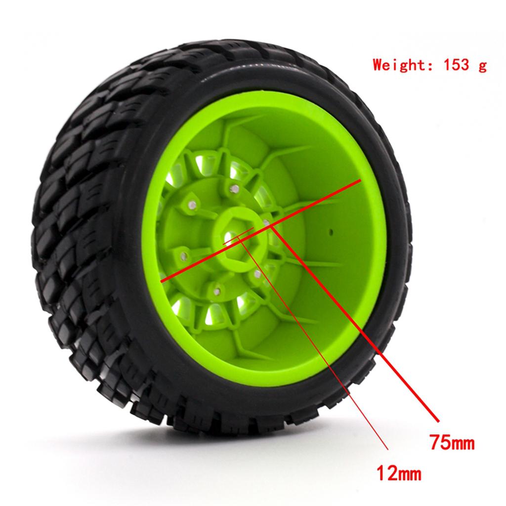 Remote Control Car Tires 4pcs Replacements for 12MM 14MM 17MM ARRMA TRX HSP Tamiya HPI Off-road