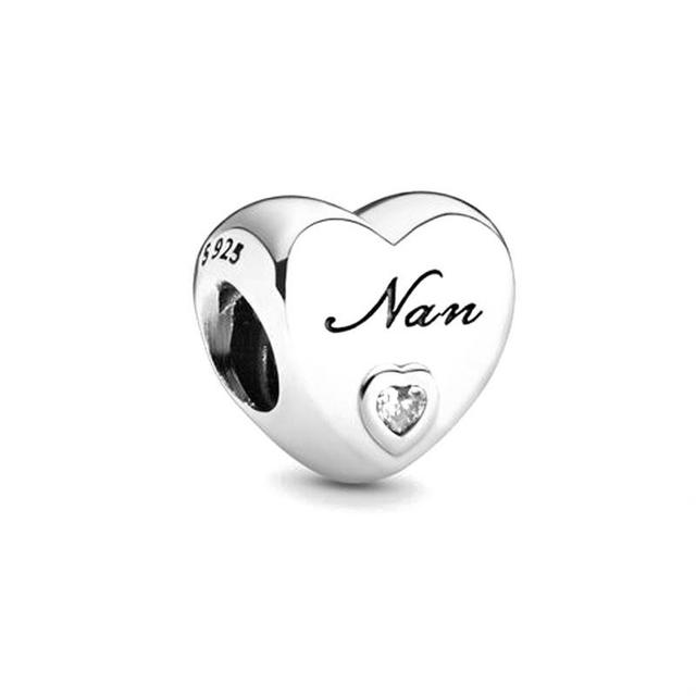 Nová manželka Sestry Nejlepší přátelé Táta Láska Srdce Přívěsek Korálek Hodí se na Originální Módní Náramek DIY Šperky Pro Ženy