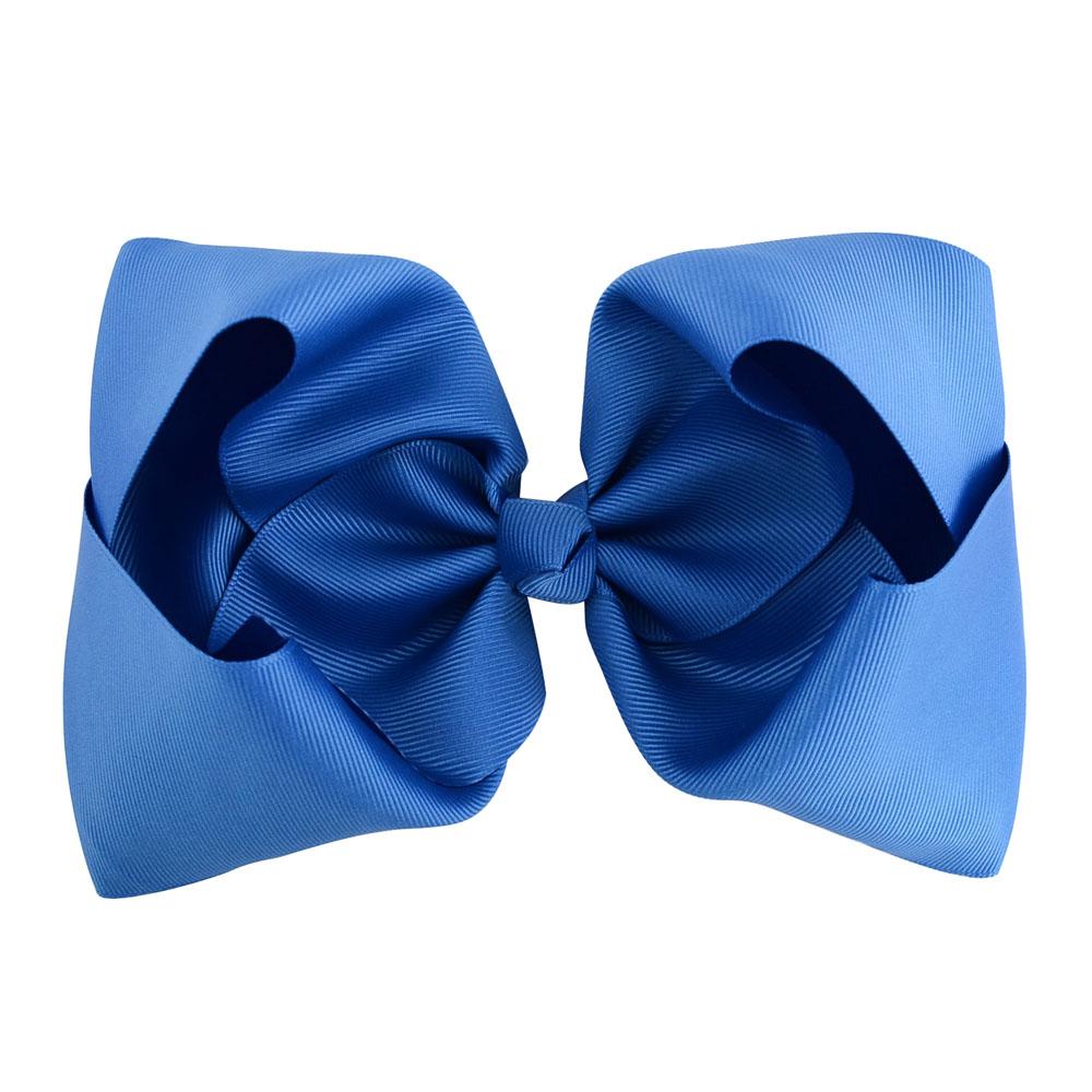 8Inch 1piece Kids Colorful Big Hair Bow Solid with Clip Boutique Solid Grosgrain Hairpins Hair Accessories Hairclips