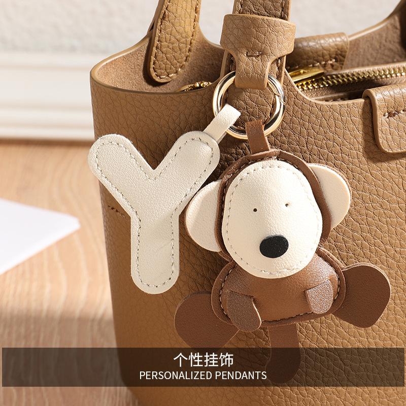 Genuine Leather Women's Bags  Light Luxury Niche Bucket Bags  New Versatile Handbag Bags  Women's High-end Shoulder Bags