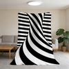 Black and White Twisted Stripes Blanket Super Warm Comfortable Plush Throw Blanket Child Home Sofa Bedroom Gift
