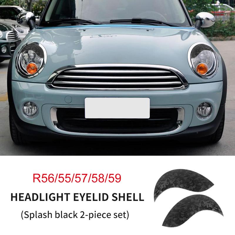 ABS Glänzend Und Matt Schwarz Farbe Wütendes Augenlid Für MINI Cooper F65 F66 F54 F55 F56 F57 R55 R56 R57 R58 R59 Auto-Scheinwerferaufkleber