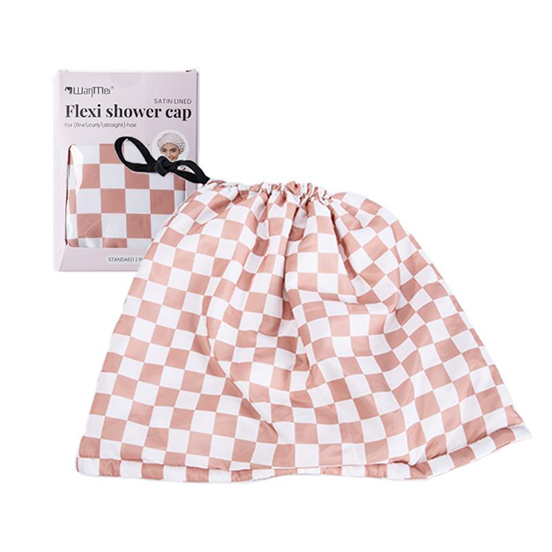 

1pc Premium Waterproof Shower Cap Double Layer Leak Proof Large Hair Bonnet Adjustable Fit Durable Bathroom Hair Tool