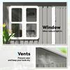 8.5 x 6ft Storage Shed Galvanised Steel Garden Shed, Metal Shed with Foundation Kit, Window, Lockable Wide Doors and Air Vents for Outdoor Patio