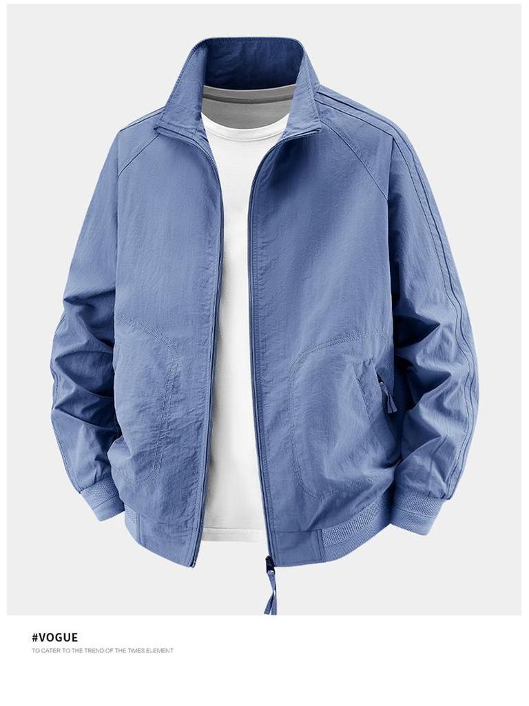 2026 Men's Spring & Autumn Stand Collar Jacket: Sport, Casual, Business, Outdoor M-5XL