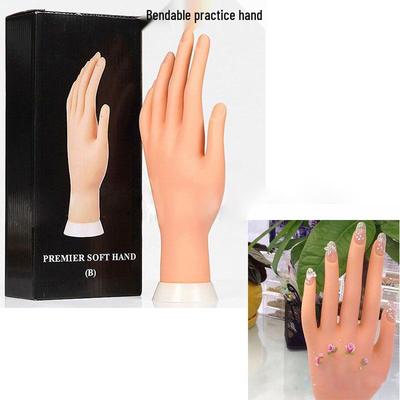 Model ruky pro praxi v nehtovém umění: Ohýbatelné prsty s vkládatelnými nehtovými tipy