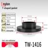 T-förmiger Nylon-Kunststoff-Dichtungsring und Schraubwellenhülse (Für dich: M2-M35)