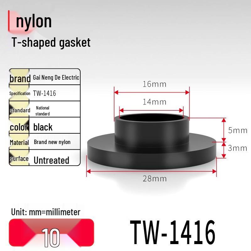 T-förmiger Nylon-Kunststoff-Dichtungsring und Schraubwellenhülse (Für dich: M2-M35)