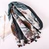 Luxury Brand  Cotton Scarf Women Large Shawls Pashmina Muslim Hijab Foulard Design Print Lady Beach Stole Head Scarves Pareo