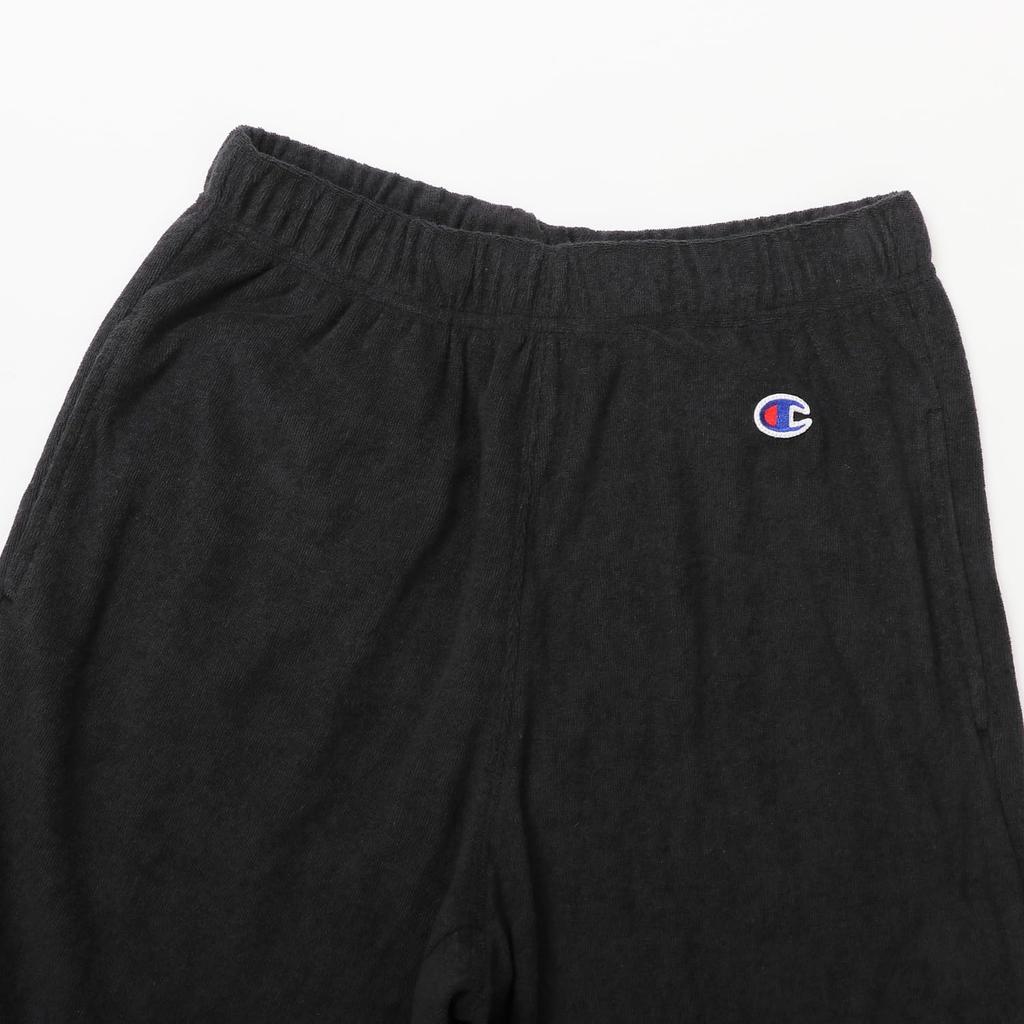 Champion Basic Off with Side Slash Hip Patch and a Script Logo Kids' Shorts, CK-Z503, Black, Pockets, Pockets,