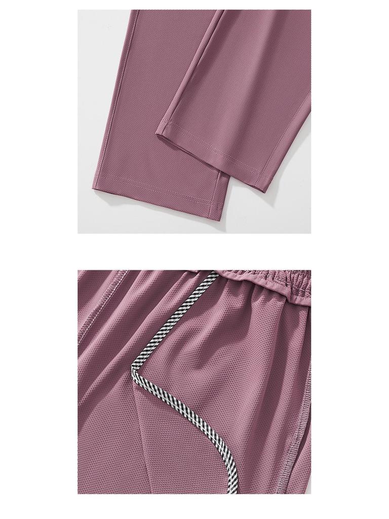 GAGN Plus Size Women's Ice Silk Straight-Leg Trousers - Lightweight Summer Pants for Middle-Aged Women