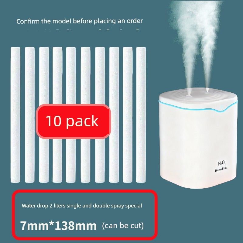 

Super Absorbent Humidifier Neutral Replacement Cotton Swab Car Bedroom Aromatherapy Volatile Stick Neutral Filter Element Replacement Cotton Swab 7*138mm 10-Pack [Adapted to 2 Liters of Water]