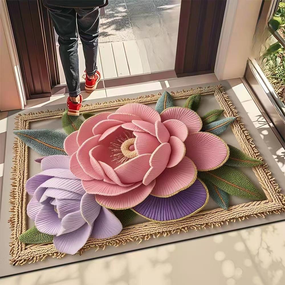 

Шерстяные цветы принт ванная комната утолщенный коврик для ванны нескользящие ковры в умывальник ванна боковая напольный коврик душевая комната придверный коврик пена с эффектом памяти 3D-подушка 400mm*600mm