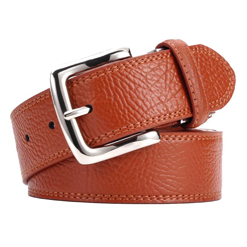 

New Men s Cowhide Belt Business Casual Retro Pin Buckle Belt Genuine Leather Belt Men s Belt