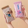 2Pcs Cartoon PU Leather Glasses Bag Waterproof Portable Eyeglass Pouch Cosmetic Bag  Daily Use