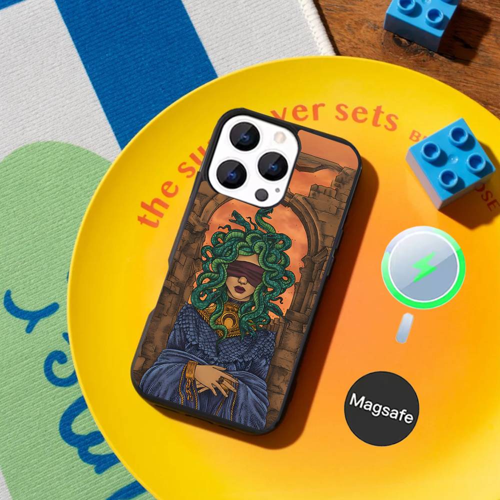 Medusa Greek Mythology Phone Case For iPhone 17,16,15,14,13,12,11,Pro,Max,Plus,Mini,SE4,E Magnetic Magsafe Wireless Charging