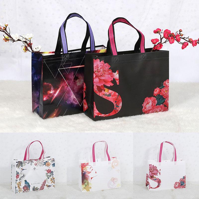 1PC Foldable Waterproof Eco Grocery Bag Reusable Non-Woven Fabric Shopping Bag Tote Large Capacity