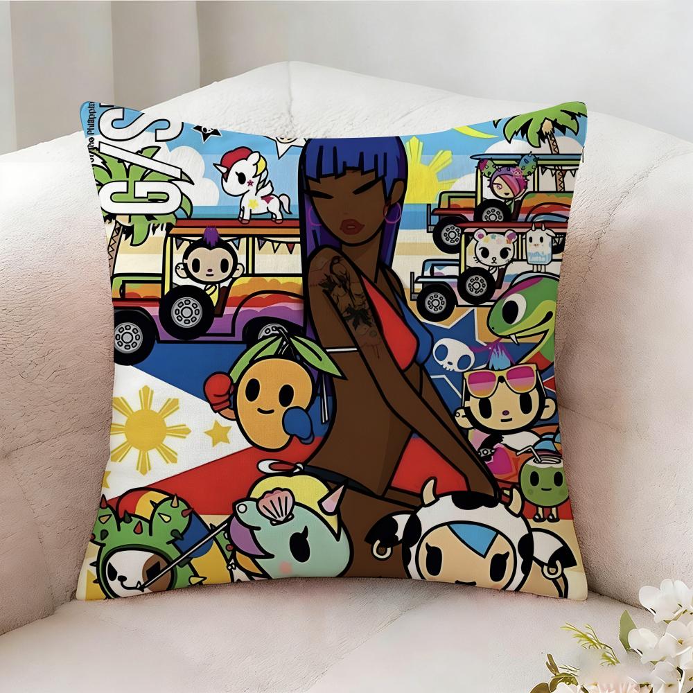 Ttokidokis Animation Pillow Case Pillowcase Doublesided Printed Sofa Cushion Bedroom Headboard Pillow