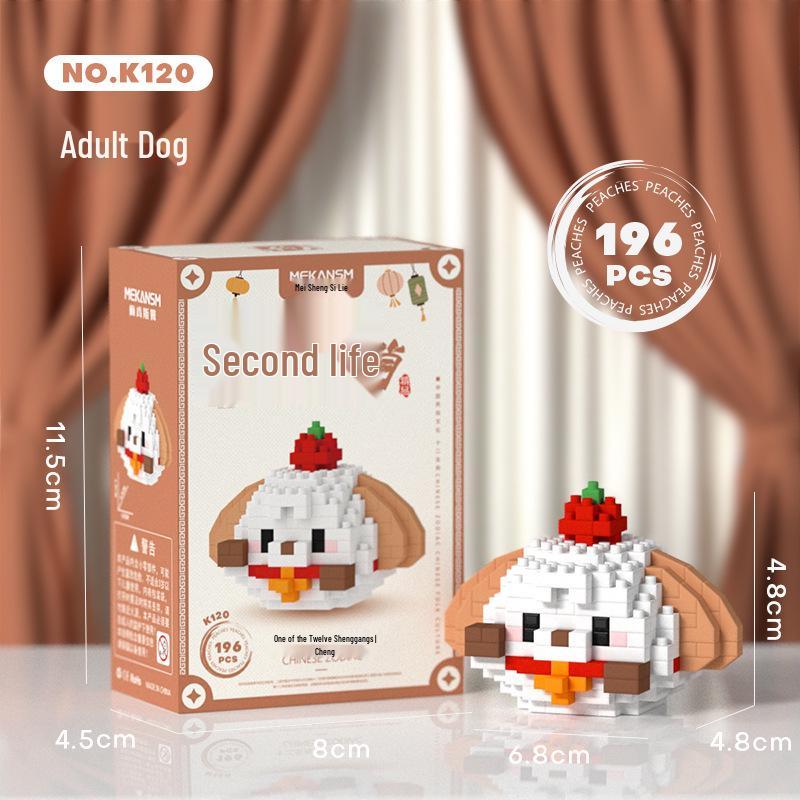 Mekensm Chinese Zodiac Lego-Compatible Micro Diamond Building Ornaments for Kids