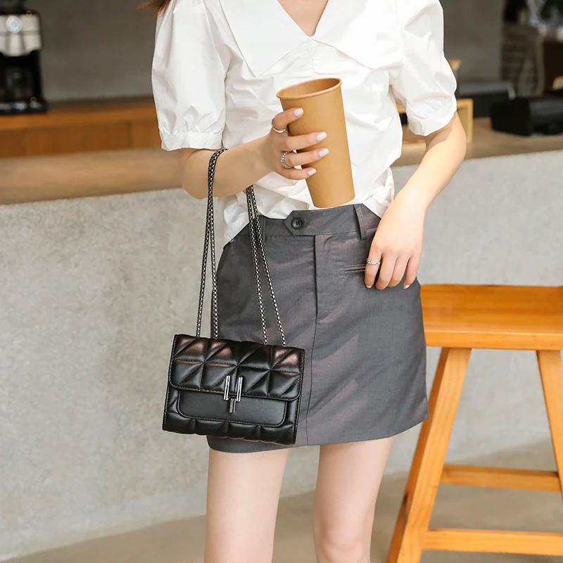Lingge Bag, Chain Bag, Single Shoulder Bag, Diagonal Cross Style Crossbody Bag for Women