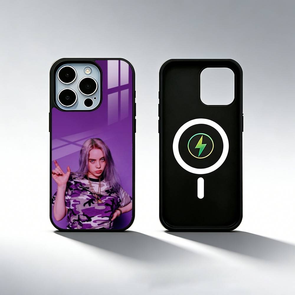 Sängerin B-Billie Eilish Handyhülle Für iPhone17,16,15,14,13,12,11 Plus,Pro Max Magnetisch Für Magsafe Kabelloses Laden