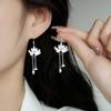 Ancient Lotus Earrings Pendant Chinese Earrings for Women Girlfriend Gift