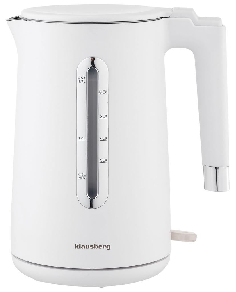 Cordless electric kettle 1.7L white KLAUSBERG KB-7890