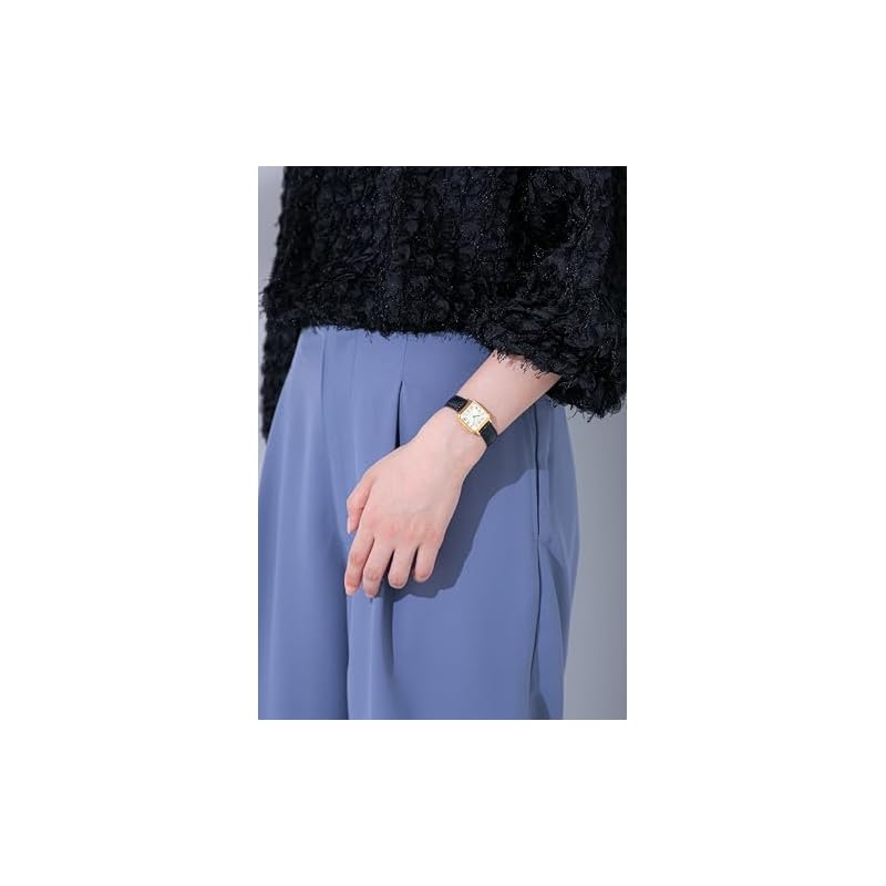 [Seiko Watch] SEIKO SELECTION SSEH018 Women's Watch, Battery-Powered Quartz, Nano Universe Collaboration Model, Yellow Gold, Leather Strap, Black,