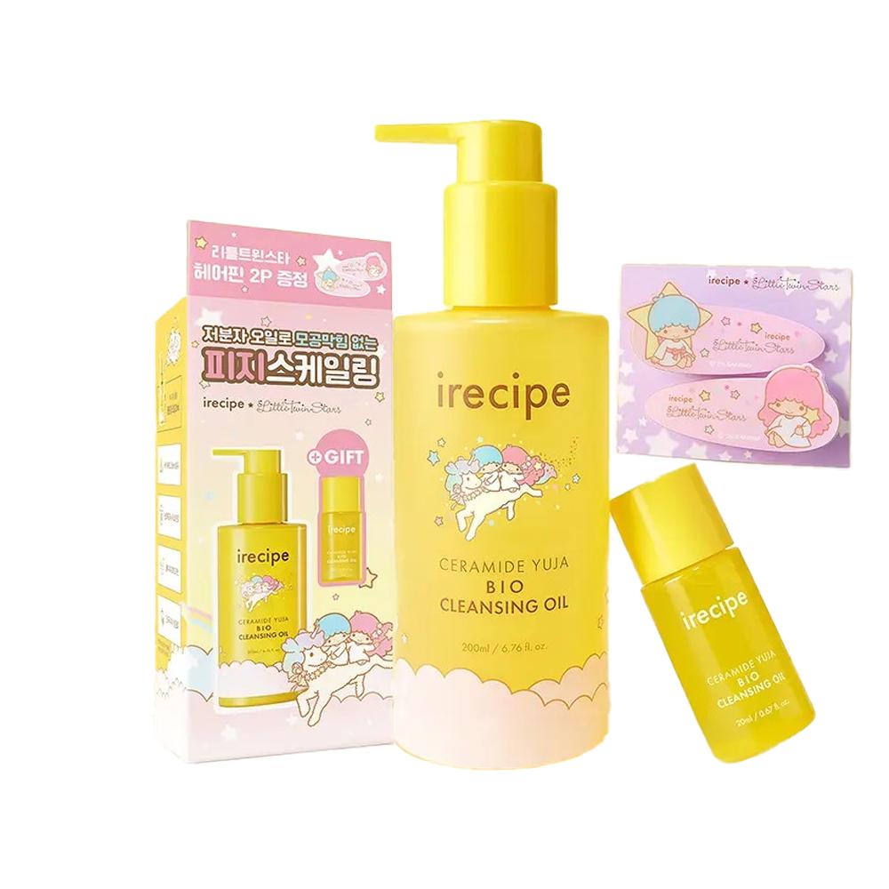 iRECIPE Yuja Ceramide Bio Cleansing Oil Set 200ml + 10ml + Hair Pins