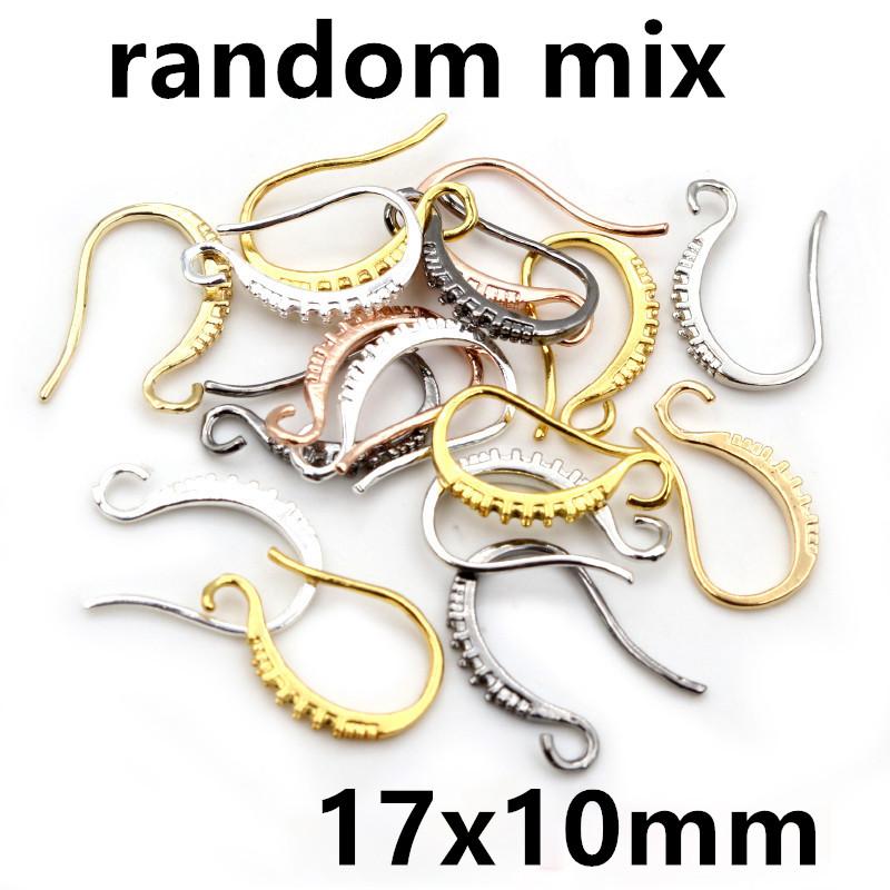 20pcs Craft Brass Small Earring Hooks Wire 4 Styles French Lever Earrings Hooks DIY Jewelry Making Accessories Findings