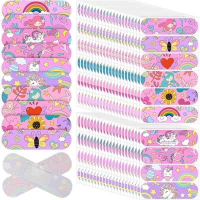 Starry Night Sky Mermaid Horse Band Aid Cartoon Wound Plasters for Kids Children Girls Dressing Patch Adhesive Bandages