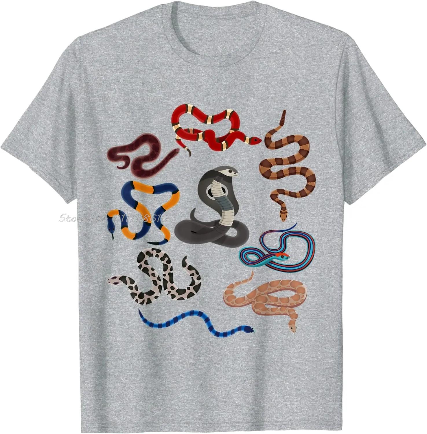 

Snake Animal Wildlife Reptile Gift Fashion Oversized T-shirt O-Neck Summer Cotton Tshirt Casual Unisex Tops Tees Men s Clothing S