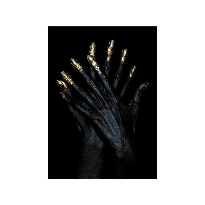 

Африканская женщина, золотые губы, холст, декоративная роспись, декоративная роспись на стене гостиной, коридора, ядро 20x30cm no frame