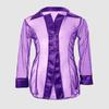 Sexy Women Long Sleeve See Through Sleepwear Sheer Mesh Button Front Babydoll Perspective Mini Dress Fashion