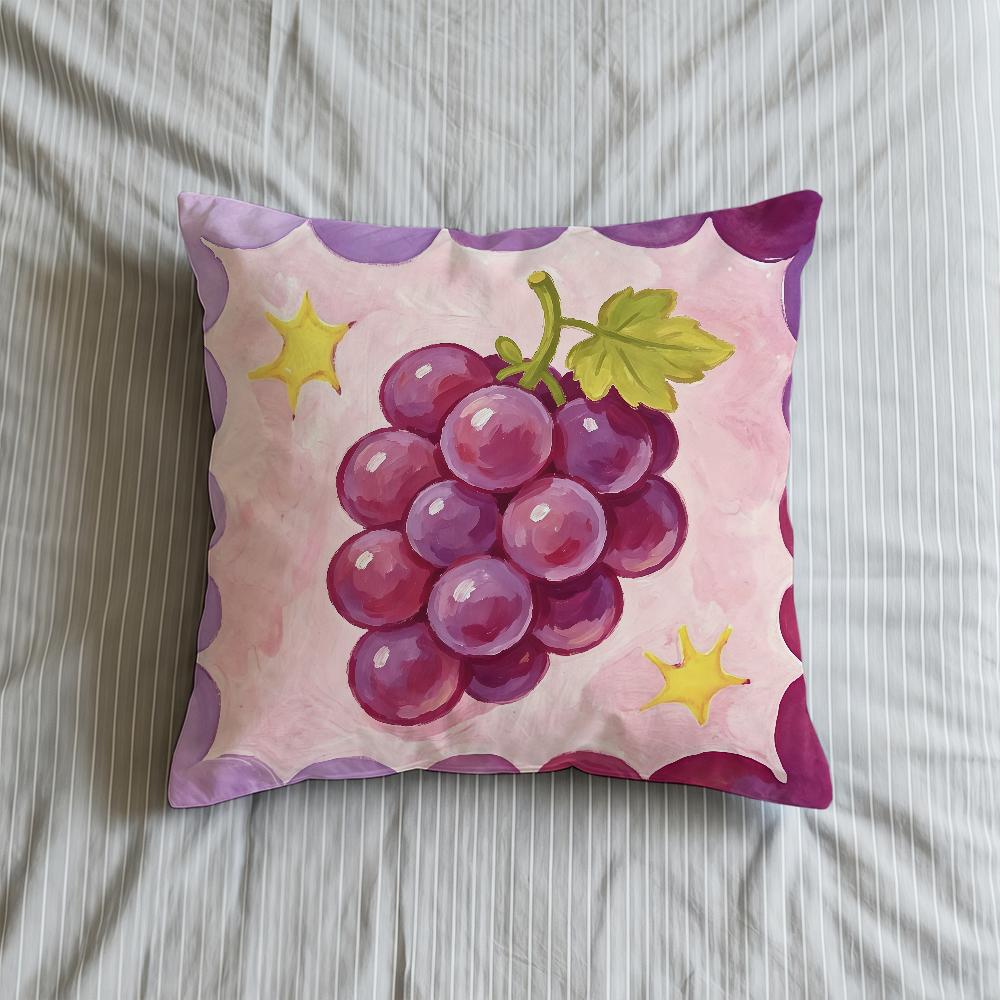 Handpainted Watercolor Fruit Cubes Cushion Cover Square Decorative Throw Pillow Case Sofa Bed Living Room Anniversary Gifts