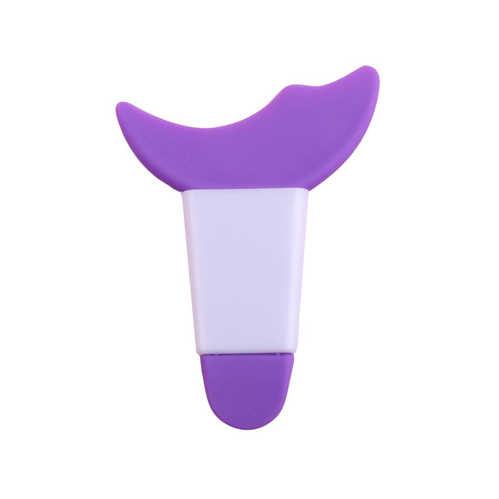 Eye Makeup Assistant Long Handle Baffle Easy To Clean Lower Eyelid Brush Multifunctional Silicone Crescent