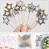 50Pcs Hollow Star Bamboo Skewers Disposable Insert Decor Fruit Buffet Toothpick Cocktail Stick Picks Party Christmas D2C7